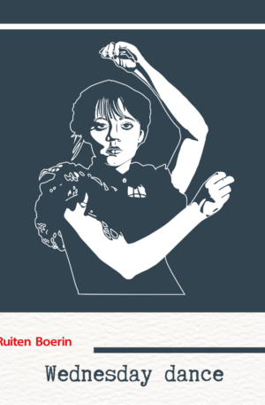 Raamtekening Wednesday dance