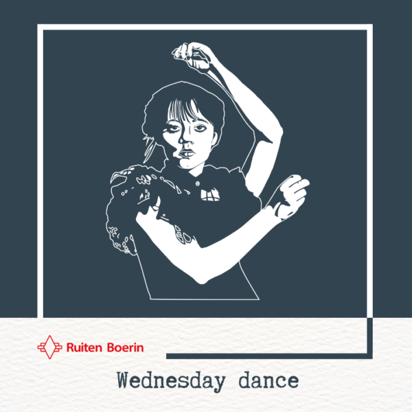 Raamtekening Wednesday dance