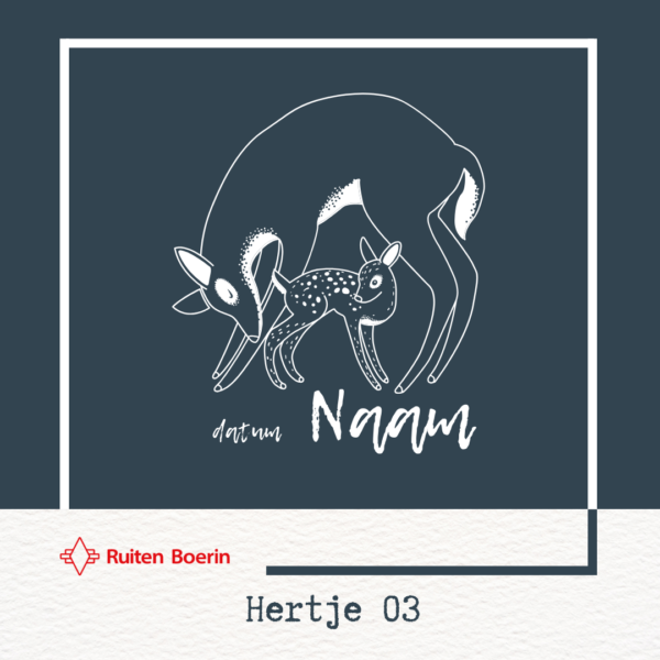 Geboorte raamtekening DIY - HERTJE 03